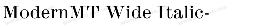 ModernMT Wide Italic字体转换